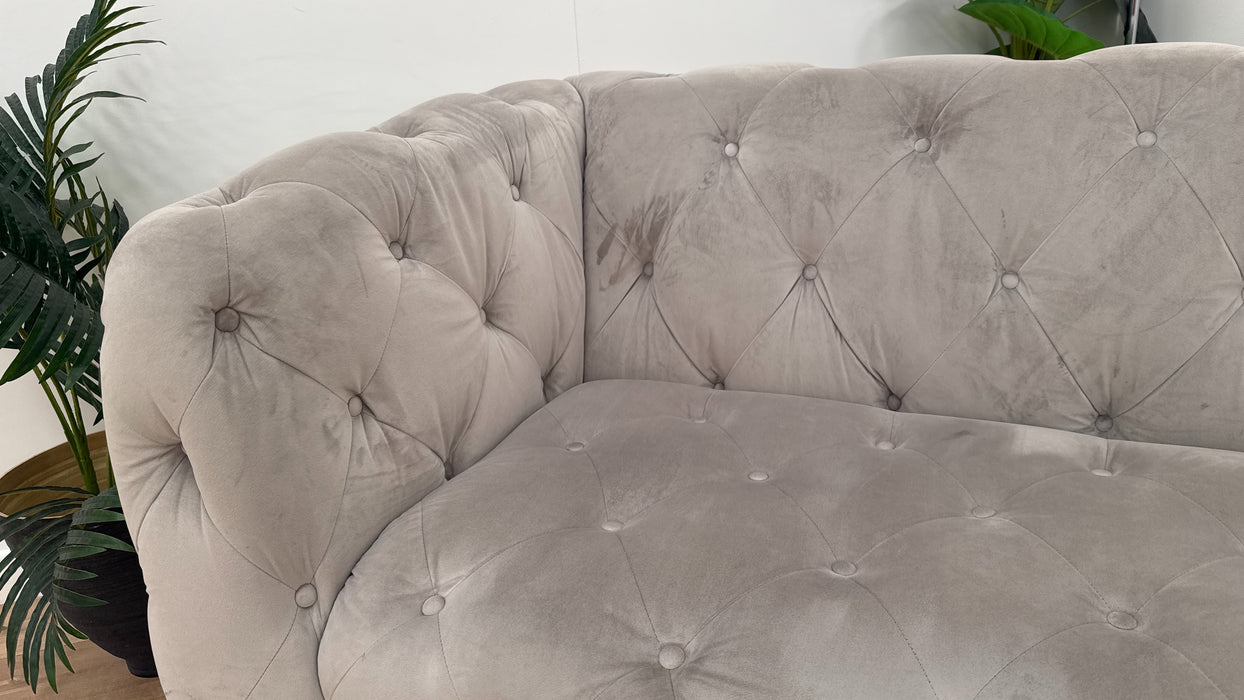 Sofology The Alchemist 2 Seater Fabric Sofa in Plush Silver