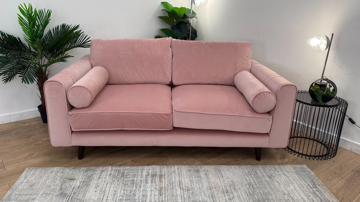 DFS Highgate 3 Seater Fabric Sofa in Blush
