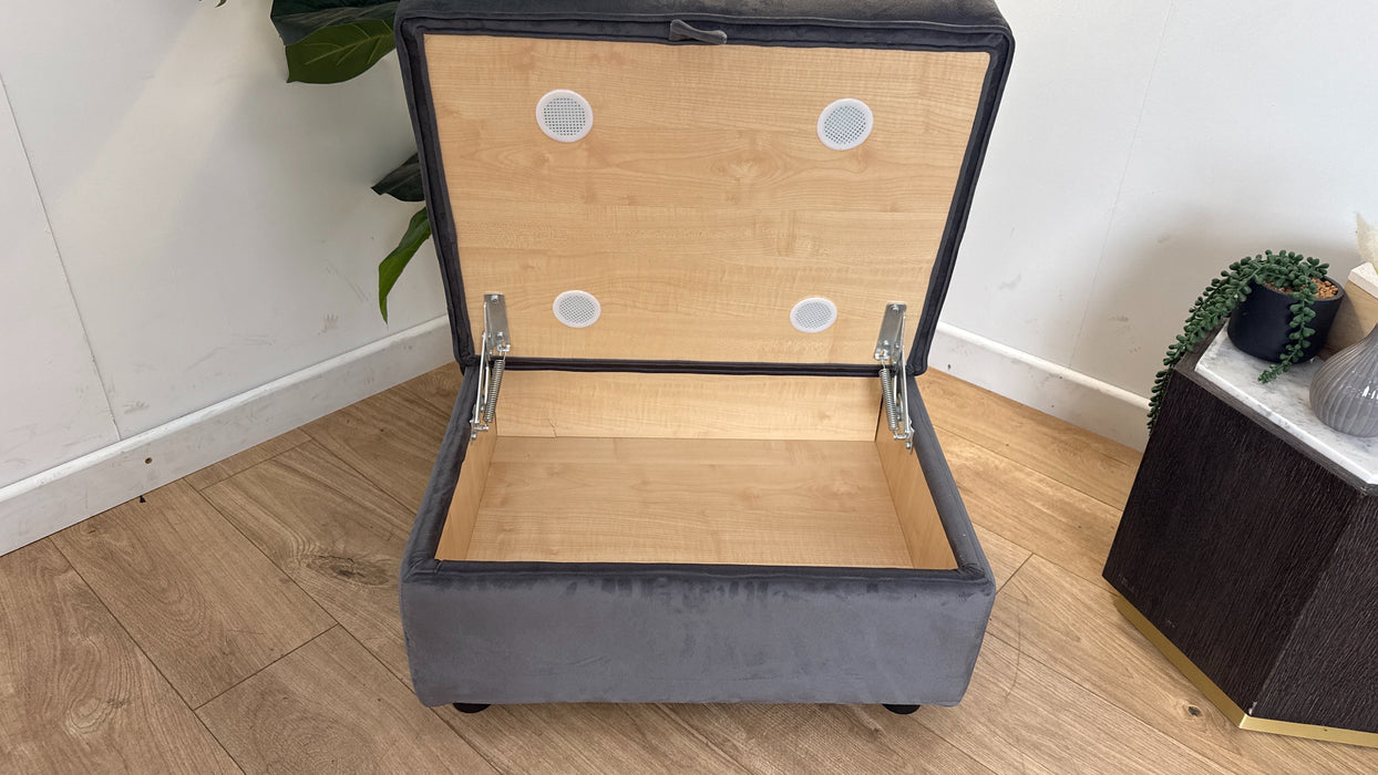 DFS Calix Footstool in Velvet Slate