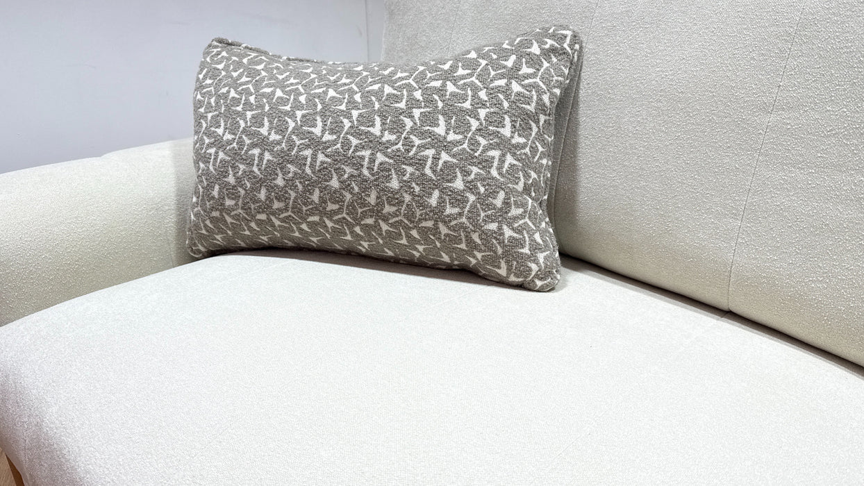 Sofology Soho Fabric 4 Seater Light Wood Trim in Micro Boucle Natural/Natural Mix
