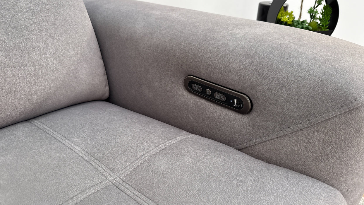 Sofology Marvella Fabric Recliner 2 Seater in Stone