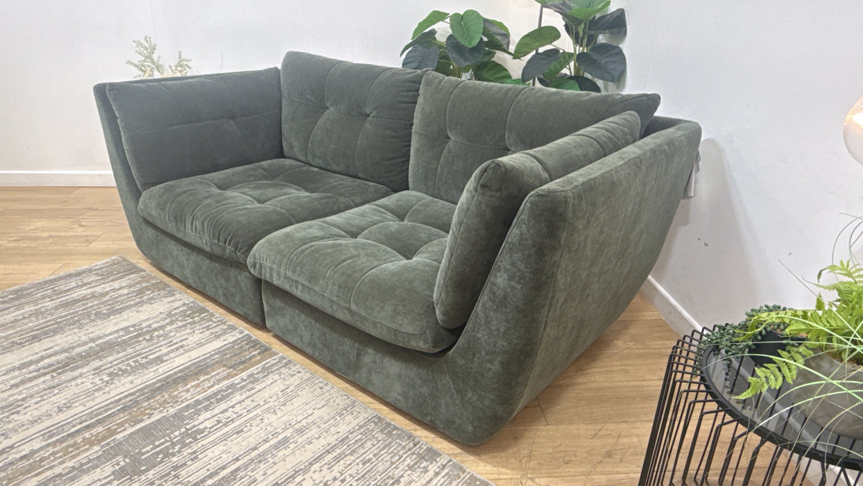 Sofology The Cacoon 3 Seater Fabric Sofa in Relaxed Chenille Pine