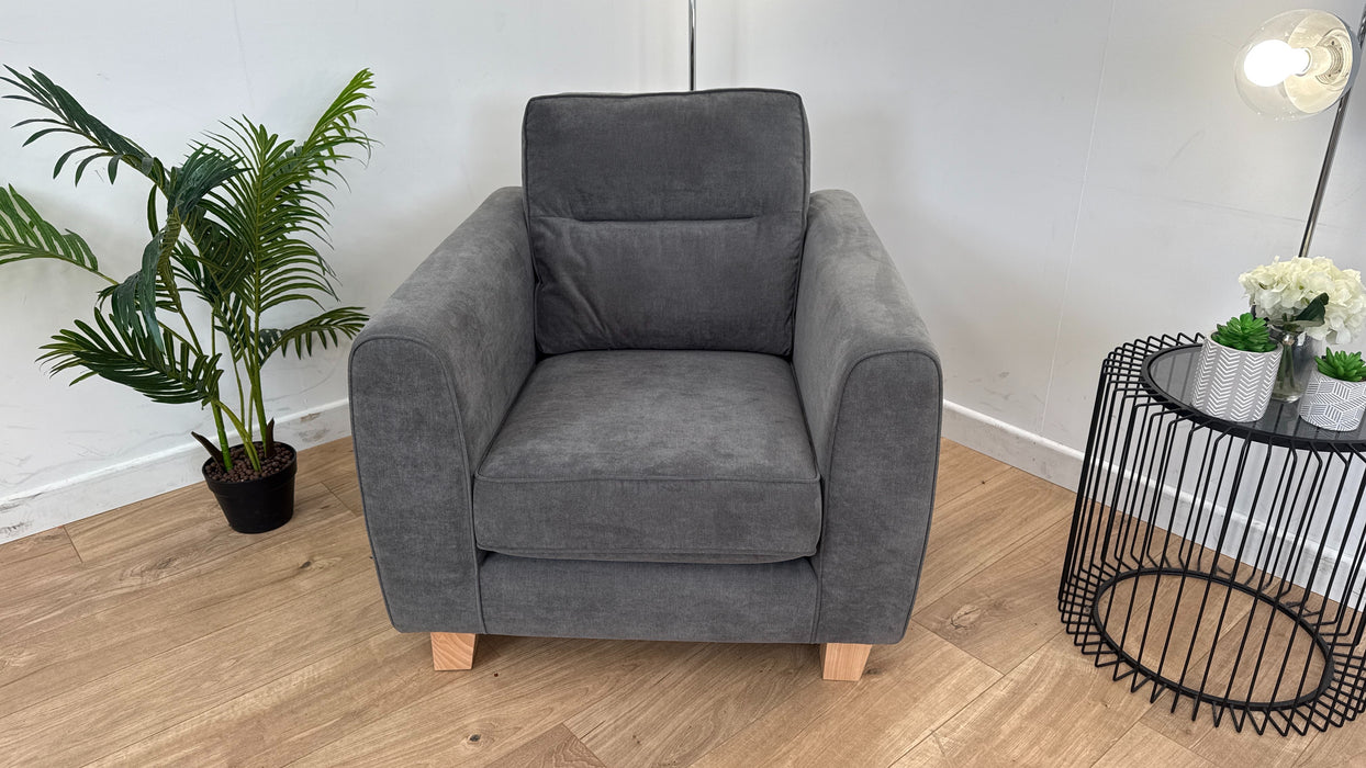 Orlby 1 Seater - Fabric Chair - Grey