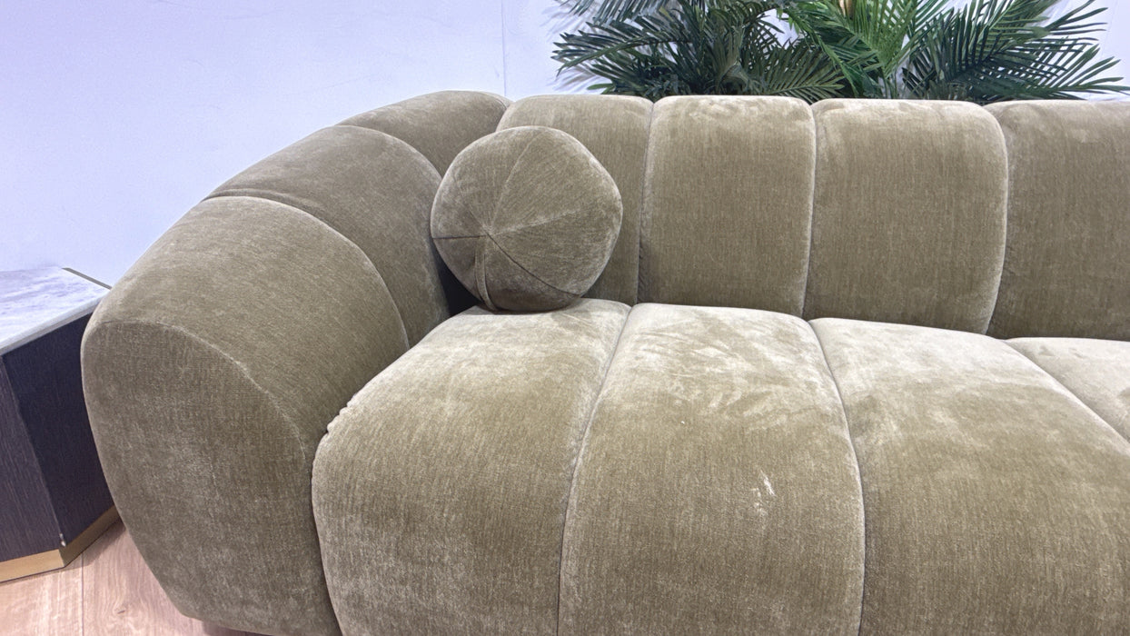 Sofology Waldorf Fabric 3 Seater in Soft Chenille Olive