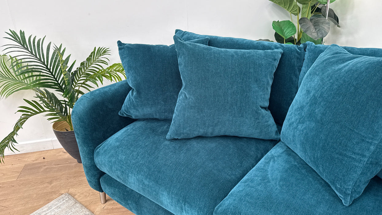 Sofology The Midland Hill 3 Seater Fabric Sofa in Chamonix Teal