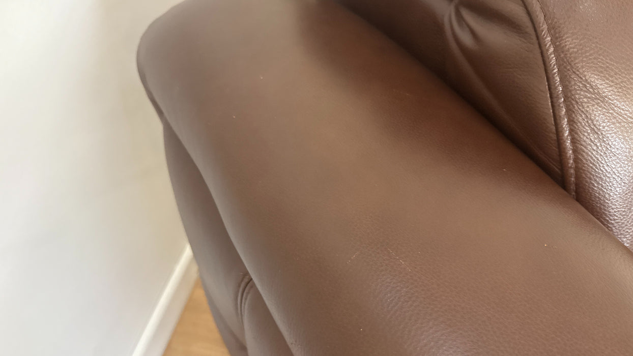 Sofology Marvella Leather 3 Power Recliner in Chocolate