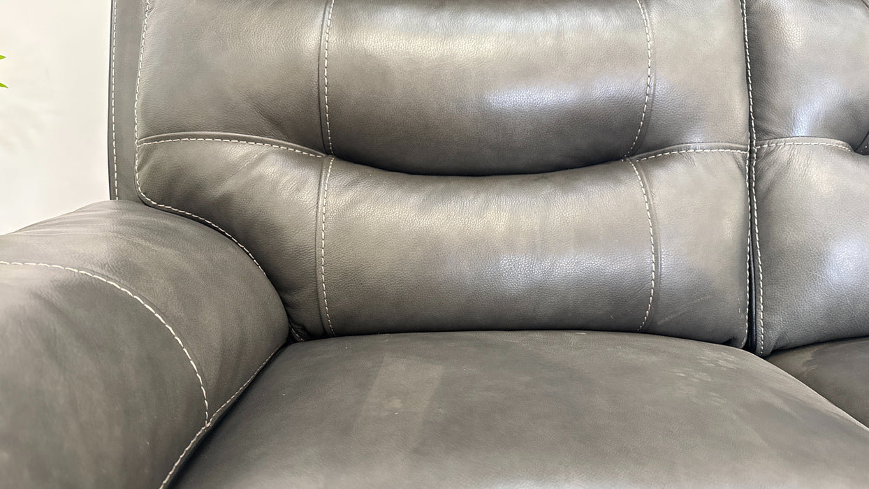 Vinson 3 Seater - Leather Power Reclining Sofa - Graphite