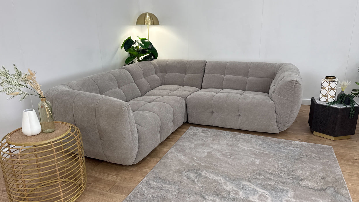 Sofology Lunar Fabric 2 Corner 2 Sofa in Chenille Mocha