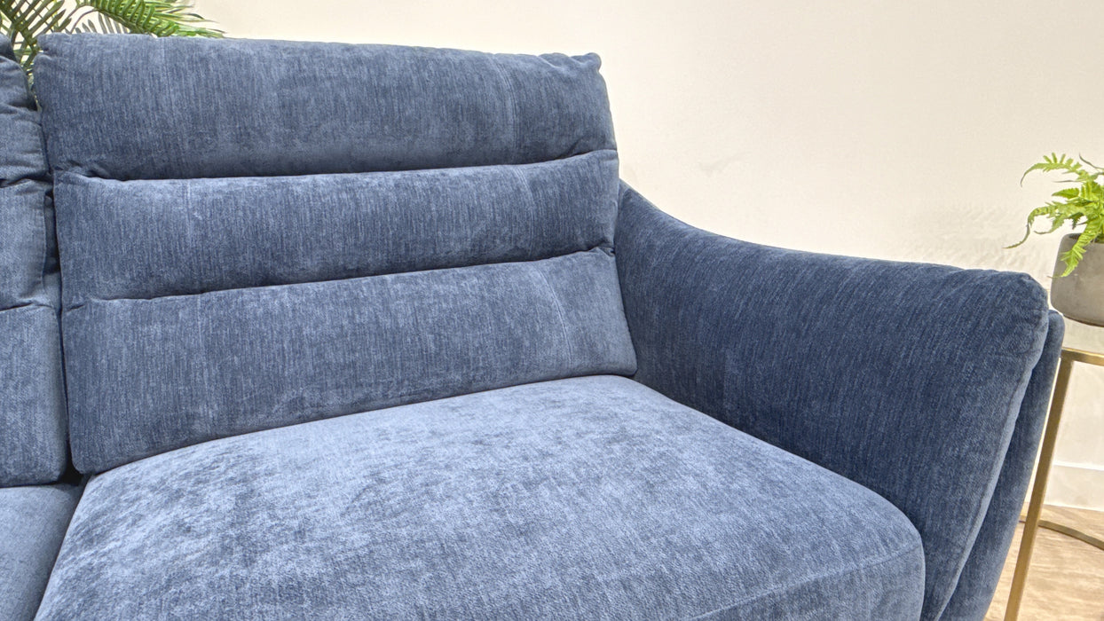 Sofology Sasso Fabric 2.5 Seater Power Recliner in Cosy Sherpa Denim