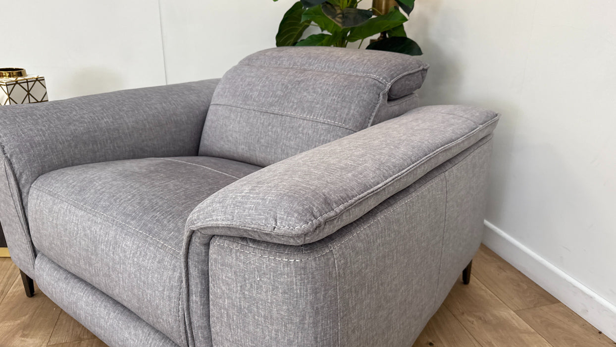 DFS The Sonder Leather Recliner Chair in Light Stone