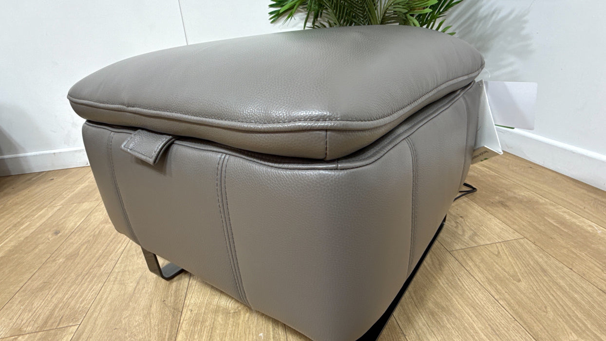 Sofology Ravello Leather Designer Storage Footstool in Trusty Embossed Elephant