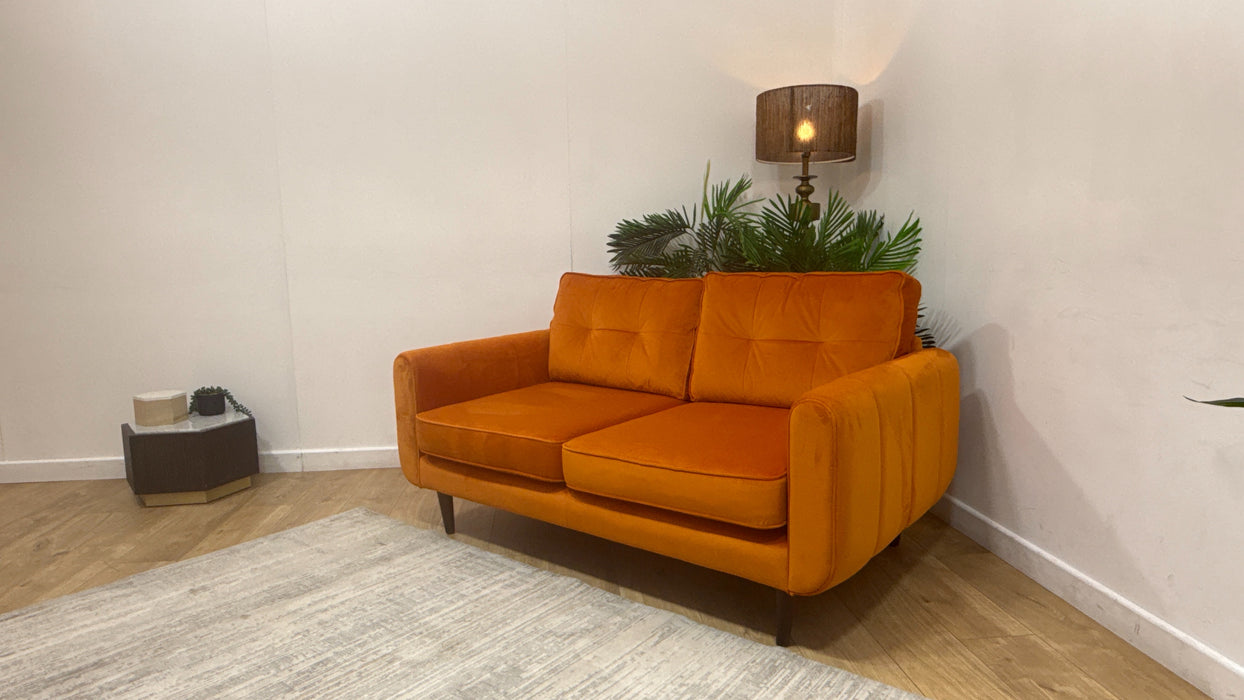 Sofology Islington Fabric 2 Seater in Sleek Tangerine