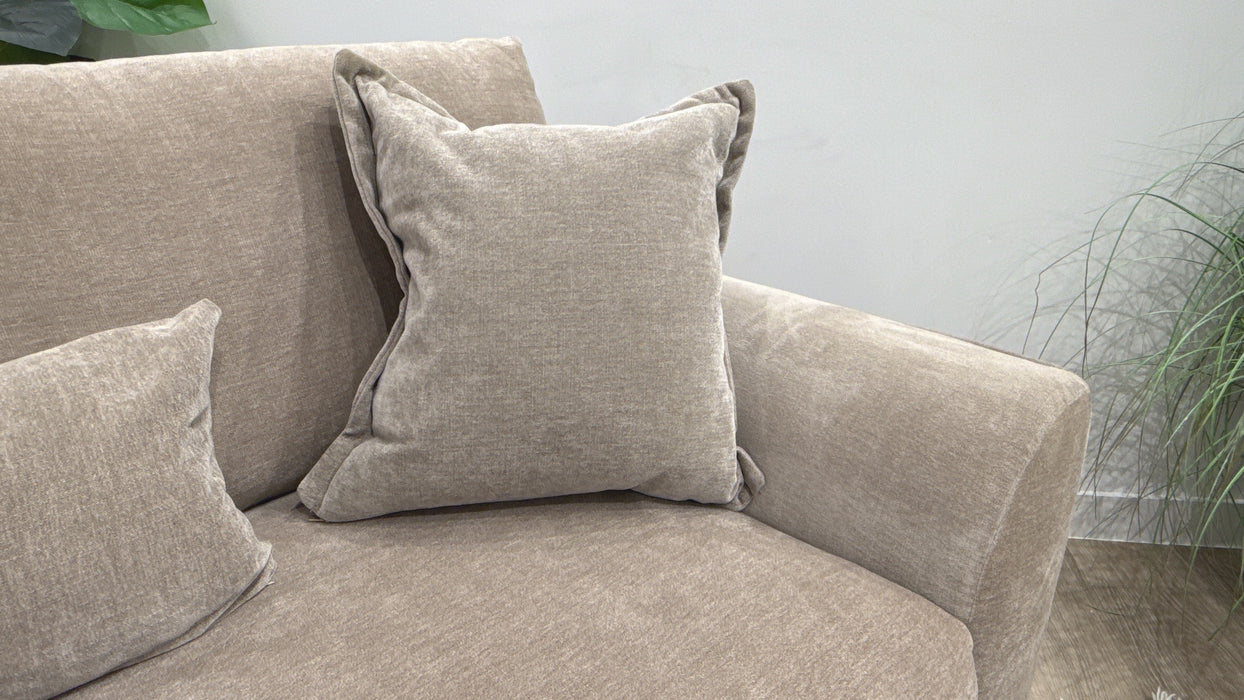 Sofology Mayfair Fabric 2 Seater Foam Seats in Soft Chenille Wicker