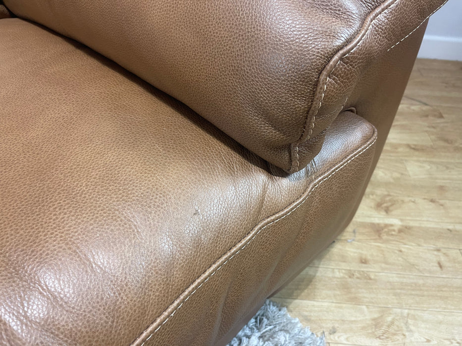 Santino Leather 3 Seater Apollo Tan  (WA2)