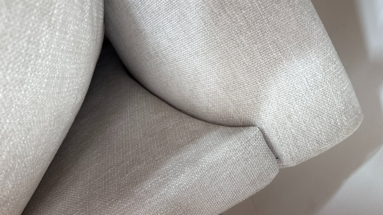 Sofology Calista Fabric 3 Seater Pillow Back no Fluting in Linen Look Chenille Mist