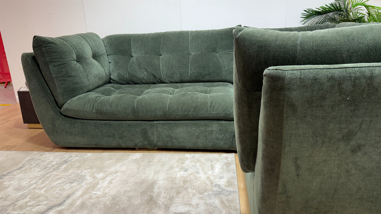 Sofology Cocoon Fabric 2 Corner 1 in Relaxed Chenille Pine