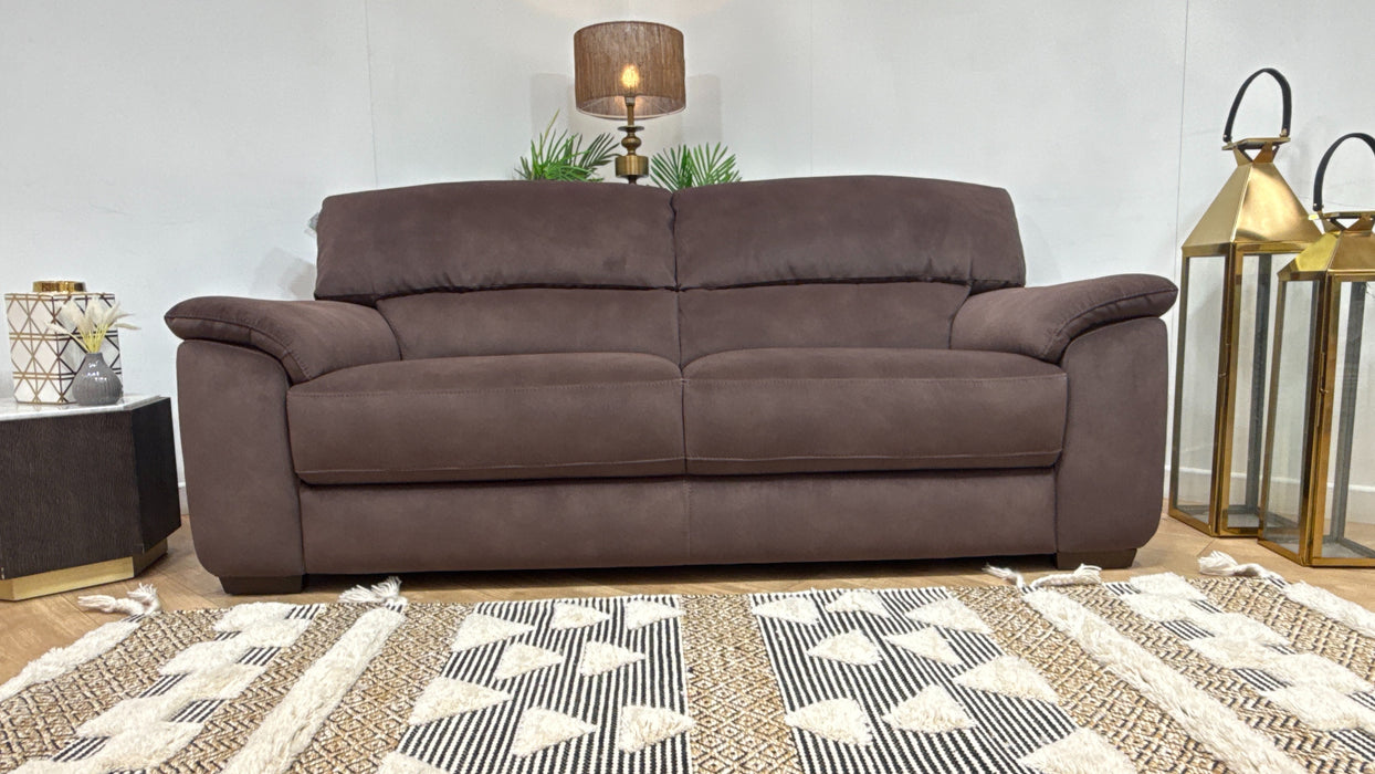 Sofology Santina Fabric 3 Seater in Lifestyle Mottled Dark Chocolate