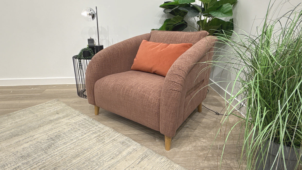 Sofology Eastwood Accent Chair in Beetroot Jaeger Mix