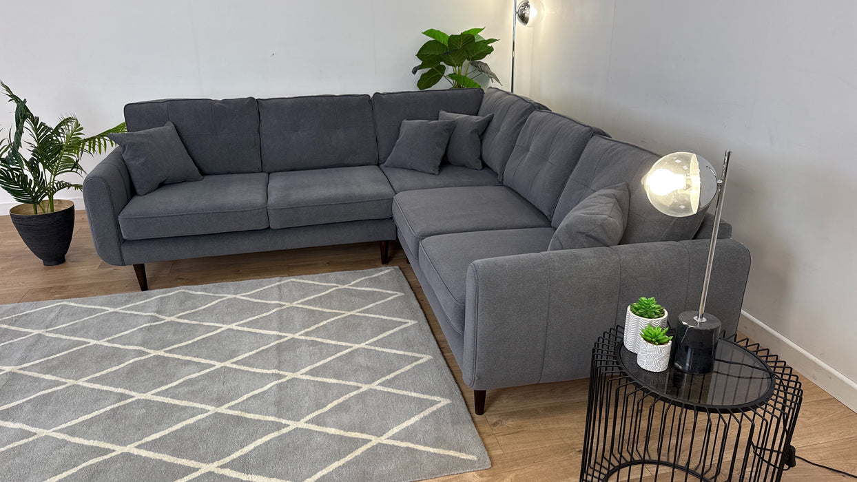 Islington 2 Corner 2 - Fabric Sofa - Nordic Grey All Over