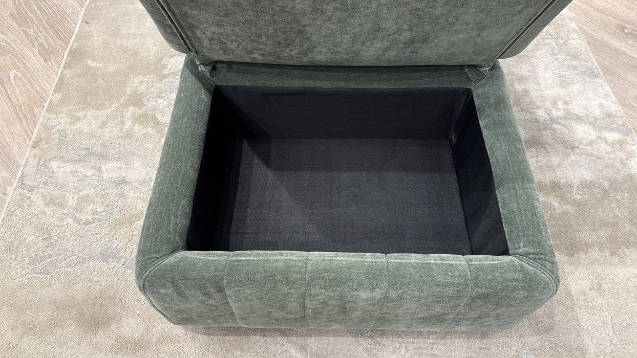 Sofology Elara Dual Footstool With Storage In Chenille Eucalyptus