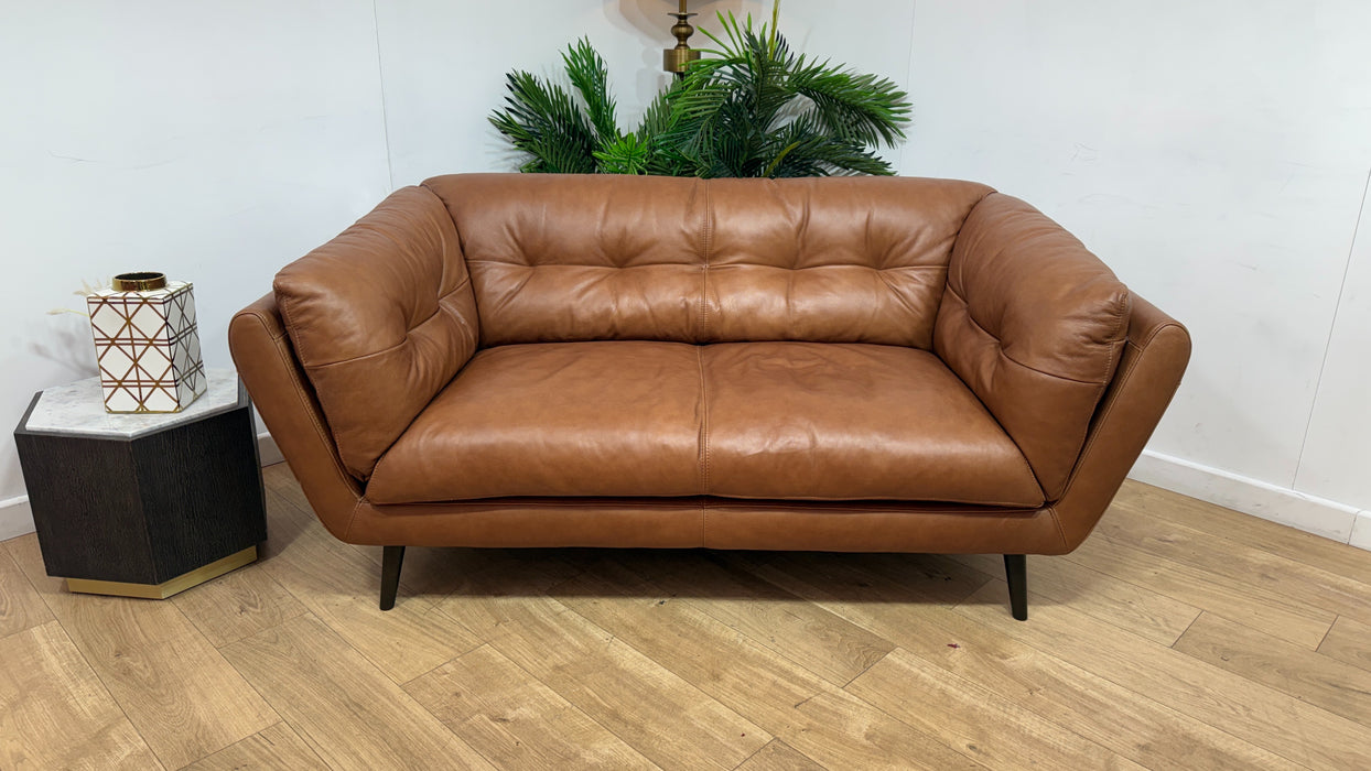 Sofology Hygge Leather 2 Seater in Relaxed Soft Tan