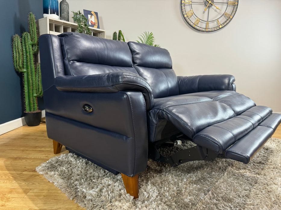 Lucca 2 Seater Power Recliner Le Mans Navy Blue (WA2)
