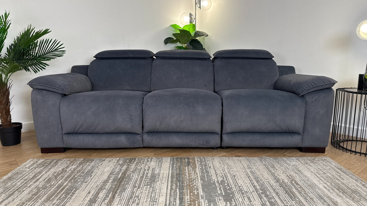 Sofology The Benz 3 Seater Sofa in Lifestyle Flecked Fabric Charcoal