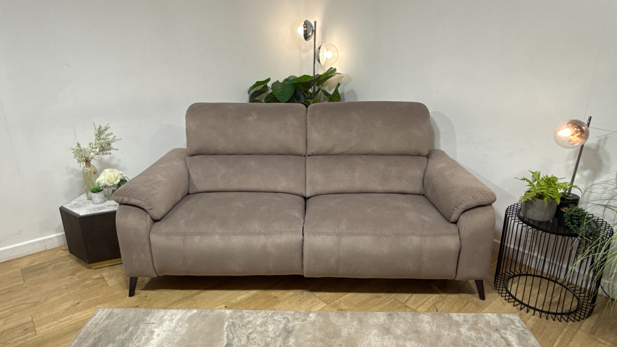 Sofology Bailey Fabric 2.5 Seater Power Recliner/Headrest in Lifestyle Flecked Nutmeg