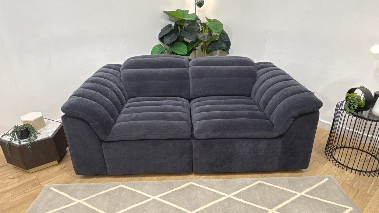 Sofology Olson Fabric 2 Seater in Relaxed Chenille Ink
