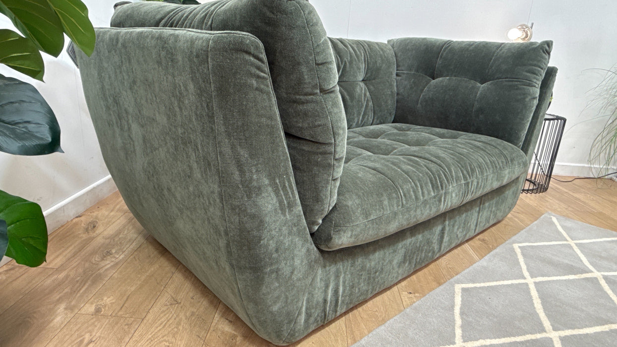Sofology The Cocoon Fabric 2 Seater in Relaxed Chenille Pine