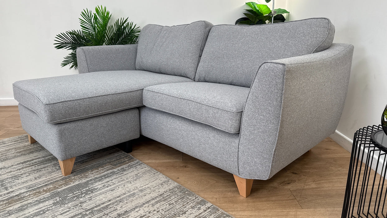 DFS Orlby Fabric 4 Seater Chaise in Silver