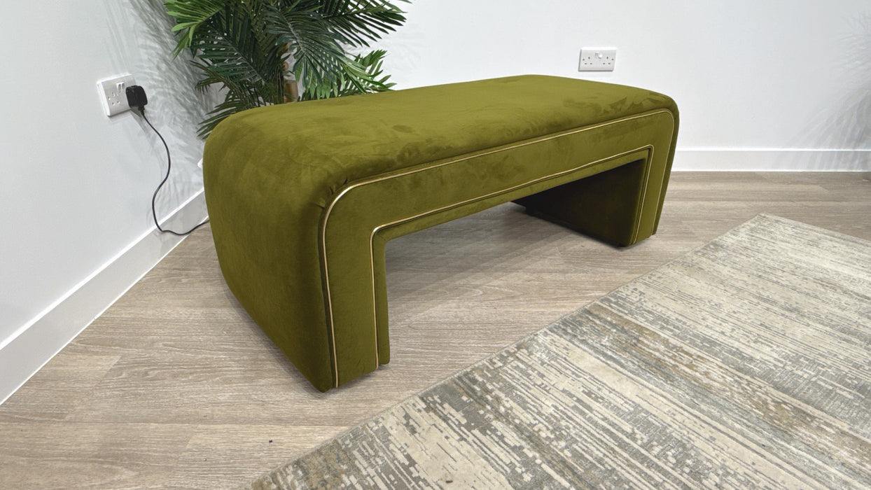 Sofology Sample Eastwood Designer Bench Footstool in Cedar Plush Mix