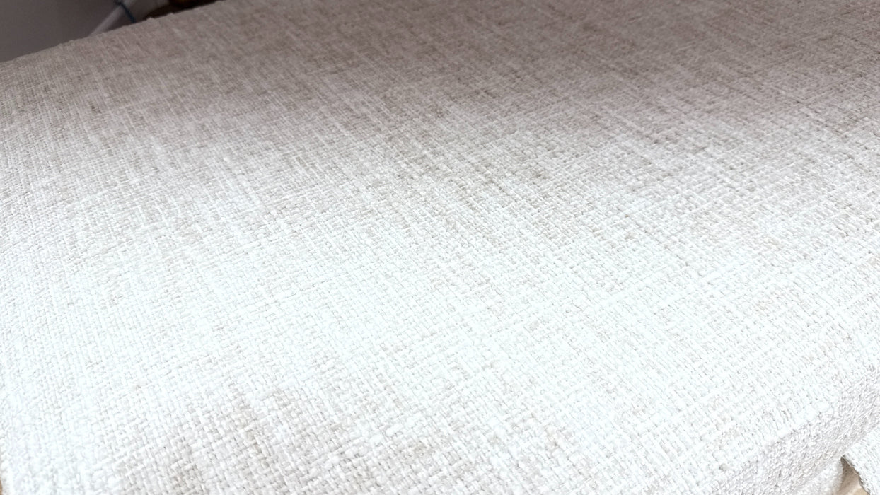 Sofology Cove Fabric Large Storage Footstool in Artisan Chenille Ecru
