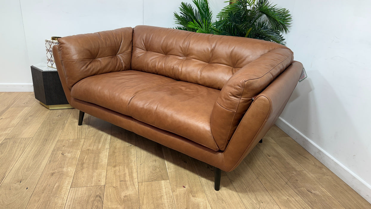 Sofology Hygge Leather 2 Seater in Relaxed Soft Tan