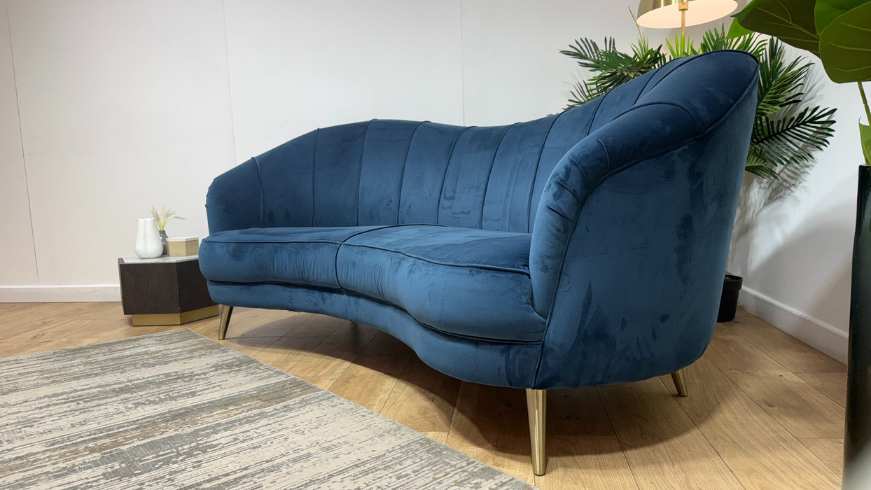 Sofology Perle 3 Seater in Plush Teal