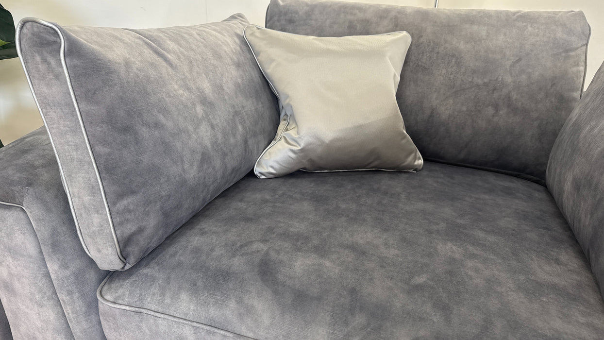 Emperor 1.5 Seater - Fabric Loveseat - Lucerne Silver Mix