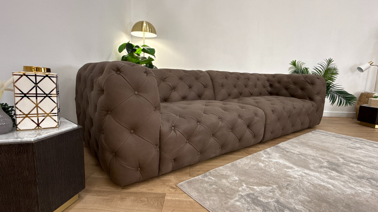 Sofology The Venezia Leather 4 Seater in Character Vintage Espresso