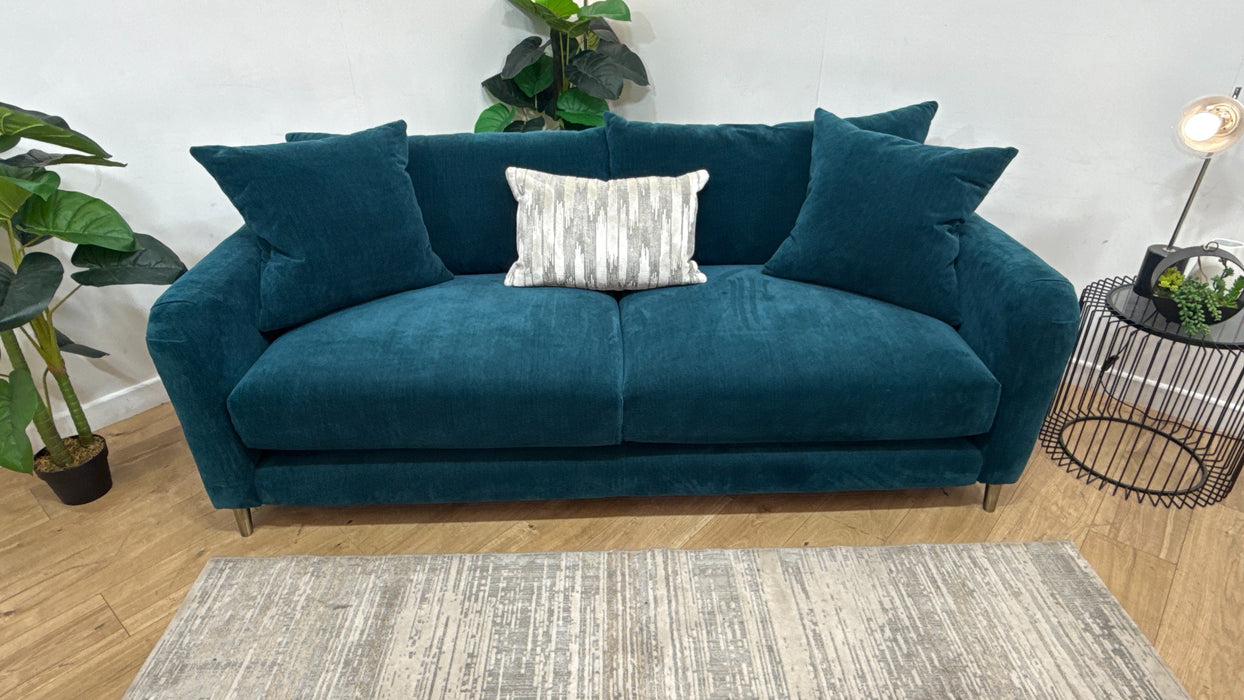 Sofology Midland Hill Fabric 4 Seater in Chamonix Teal/Falletto Silver Mix