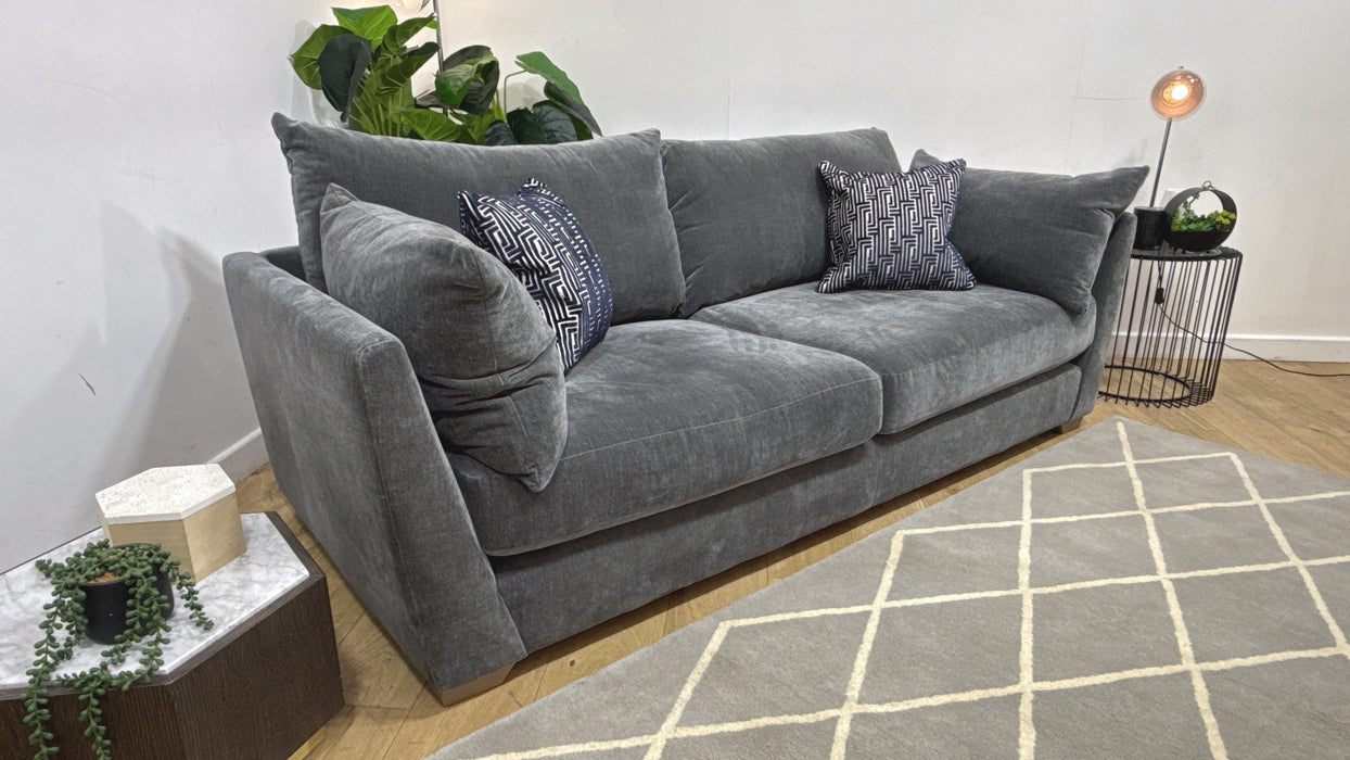 Sofology Tallulah Fabric 3 Seater in Soft Chenille Slate Mix