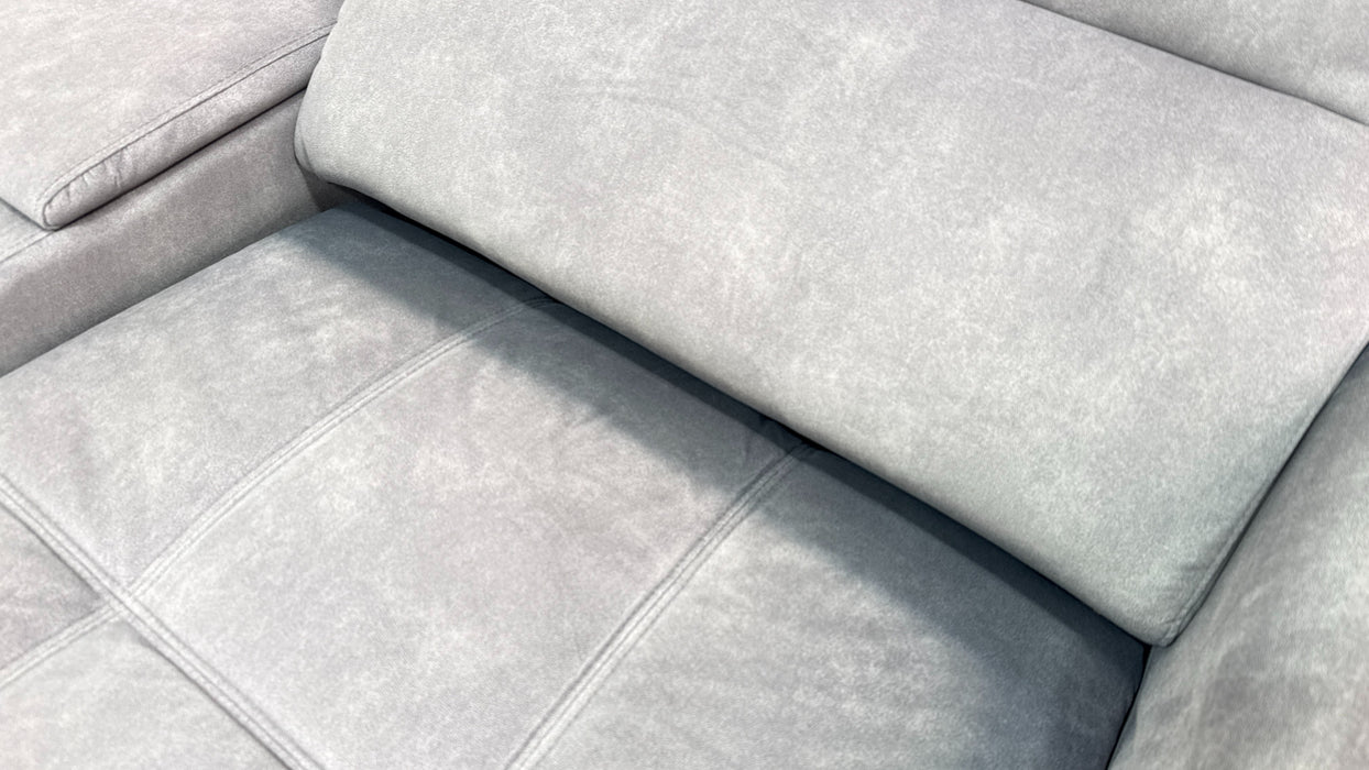 Sofology Marvella Fabric 3 Corner Console 1.5 Power Recliner/Headrest in Lifestyle Flecked Charcoal