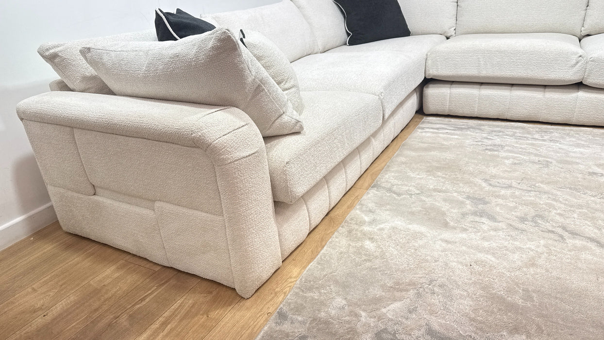 Sofology Westwood Fabric 3 Corner 3 in Soft Boucle Ecru Mix