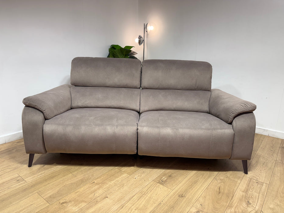 Sofology Bailey Fabric 2.5 Seater Power Recliner/Headrest in Lifestyle Flecked Nutmeg