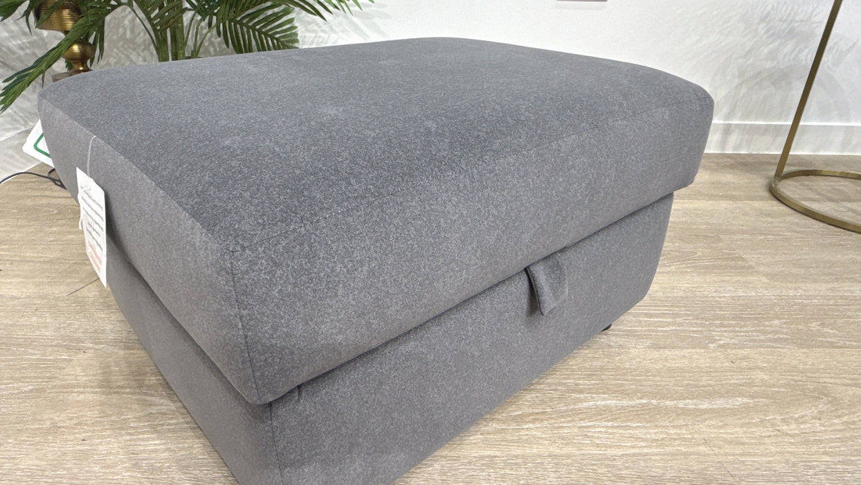 Sofology Islington Fabric Storage Footstool in Grey