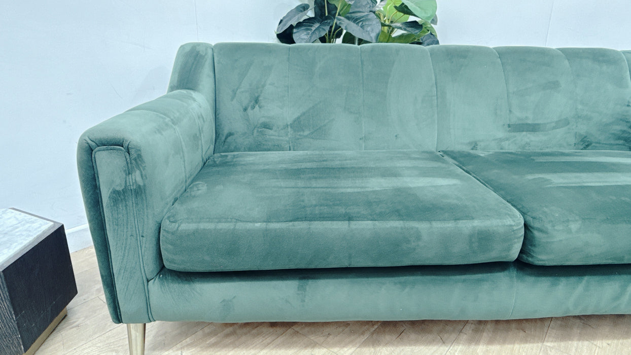 Sofology Ivanna Fabric 3 Seater in Festival Spotted Emerald Mix