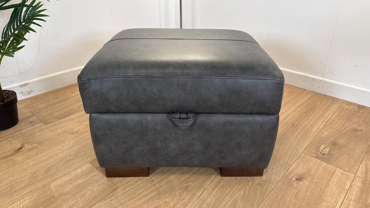 Linara Leather Storage Footstool