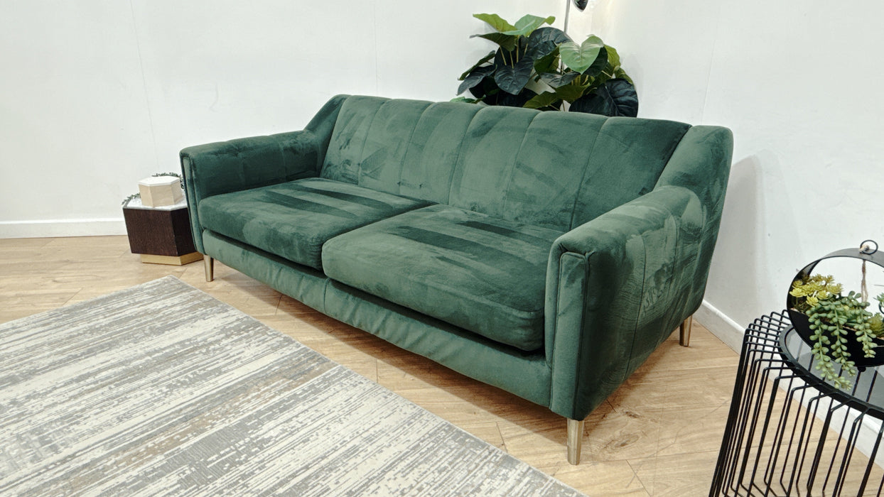 Sofology Ivanna Fabric 3 Seater in Festival Spotted Emerald Mix