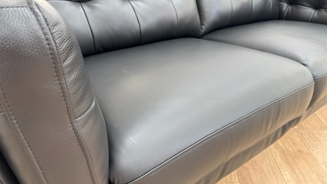 Sofology Muse Leather 2.5 Seater in Jet Black