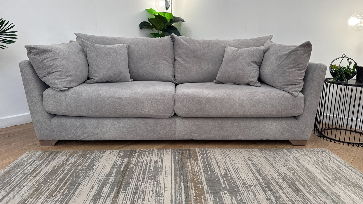 Sofology Tallulah Fabric 3 Seater in Lifestyle Marbled Silver
