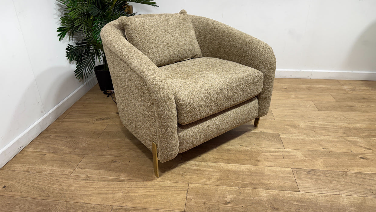 Sofology Westwood Fabric Accent Chair in Soft Boucle Caramel