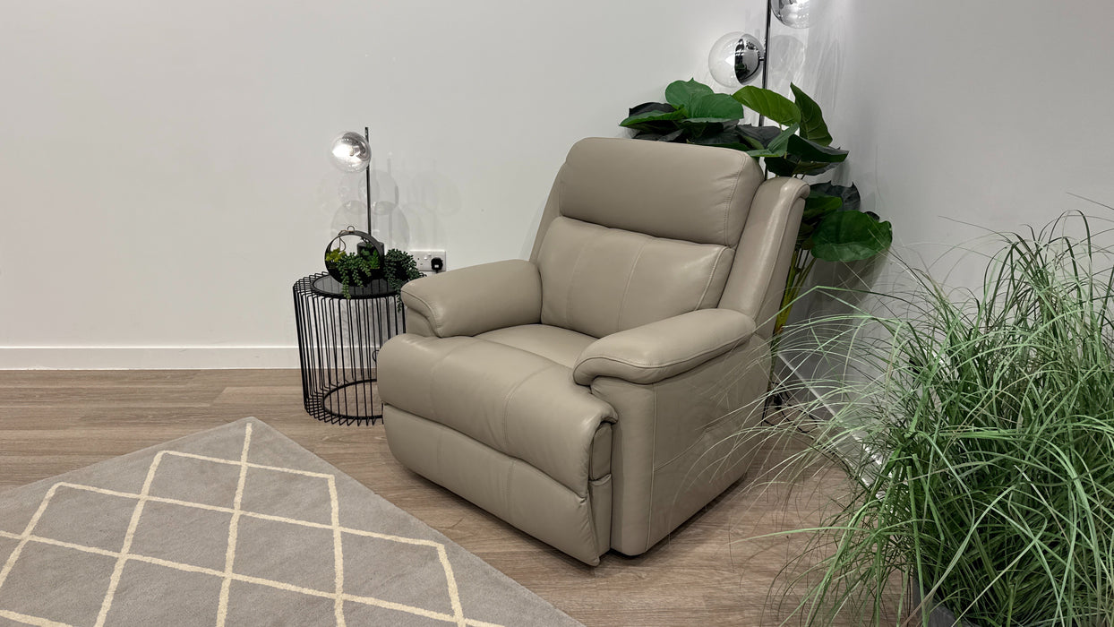 Sofology Gracie Leather Chair in Trusty Leather Lead Grey